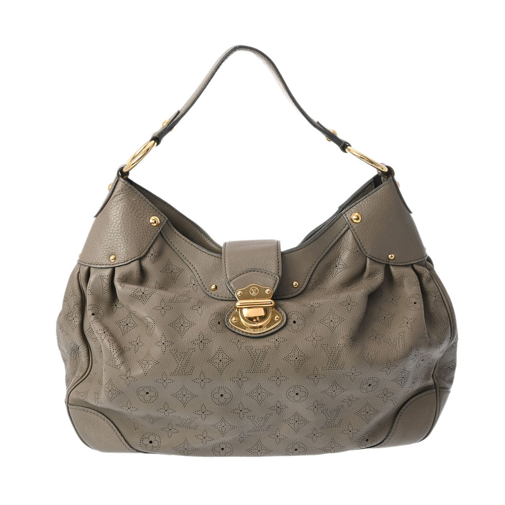 Louis Vuitton Monogram Mahina Solar Shoulder Bag Taupe Leather